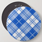 Dunkelblaues weißes Tartan Muster yxm0uat9 diagona Button (Vorne & Hinten)