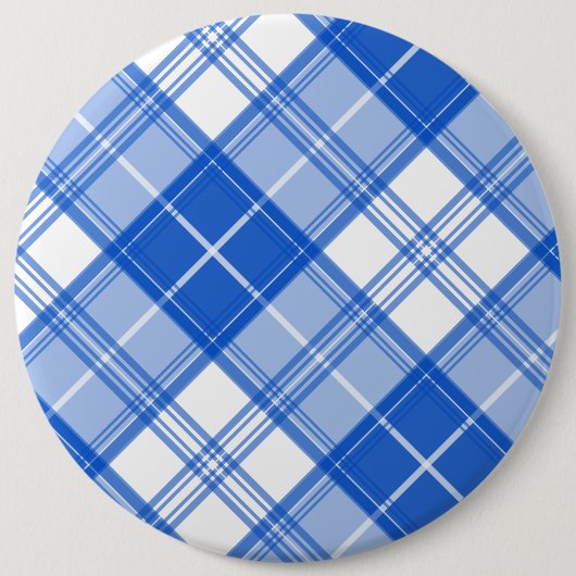 Dunkelblaues weißes Tartan Muster yxm0uat9 diagona Button (Vorderseite)
