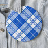 Dunkelblaues weißes Tartan Muster yxm0uat9 diagona Button (Beispiel)