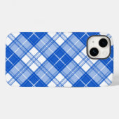 Dunkelblaues weißes Tartan Muster yxm0uat9 diagona Case-Mate iPhone Hülle (Rückseite (Horizontal))