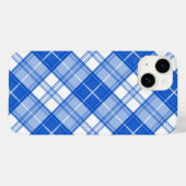 Dunkelblaues weißes Tartan Muster yxm0uat9 diagona Case-Mate iPhone Hülle (Rückseite (Horizontal))