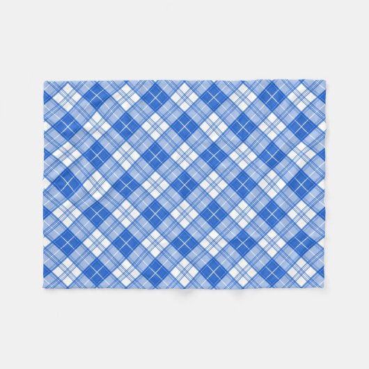 Dunkelblaues weißes Tartan Muster yxm0uat9 diagona Fleecedecke (Vorderseite (Horizontal))