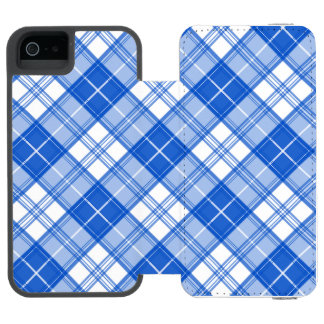 Dunkelblaues weißes Tartan Muster yxm0uat9 diagona Incipio Watson™ iPhone 5 Geldbörsen Hülle