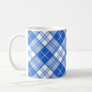 Dunkelblaues weißes Tartan Muster yxm0uat9 diagona Kaffeetasse