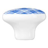 Dunkelblaues weißes Tartan Muster yxm0uat9 diagona Keramikknauf (Seitenansicht)