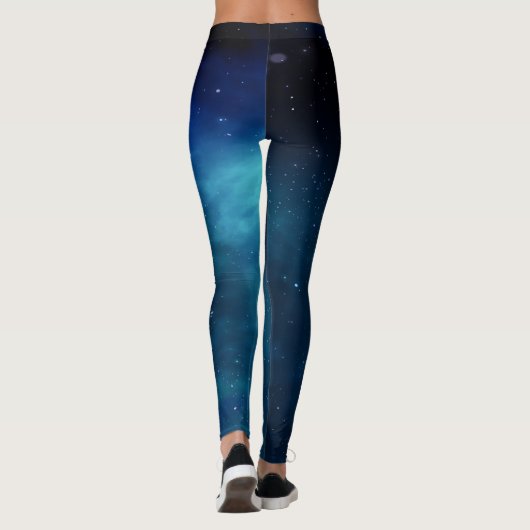 Dunkelblaugalaxie Leggings (Rückseite)