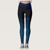 Dunkelblaugalaxie Leggings (Vorderseite)