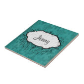 dunkelblaugrüner Staudamm Fliese (Seite)