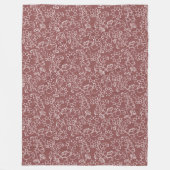 Dunkelblush Pink Whimsical Floral Sherpa Blankon Fleecedecke (Vorderseite)