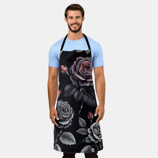 Dunkelblush-Rose Blumenmuseum Schürze (Getragen)