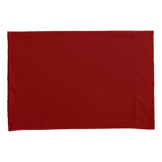 Dunkelblut in fester Farbe rot Kissenbezug (Vorderseite-Rechts)