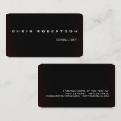 Dunkelbraun attraktiv charmant modern visitenkarte (Vorne/Hinten)