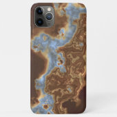 Dunkelbraun Beige Grau Blau Geode Marmor Kunst Case-Mate iPhone Hülle (Rückseite)