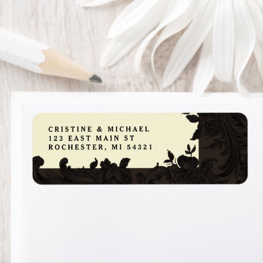 Dunkelbraun, blumengeschmückt Viktorianisch (Insitu)