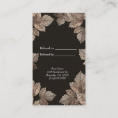 Dunkelbraun & Bronze-Blätter Rustikale Freundschaf Empfehlungskarte (Rückseite)