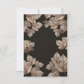 Dunkelbraun & Bronze-Blätter Rustikale Tischnummer (Rückseite)