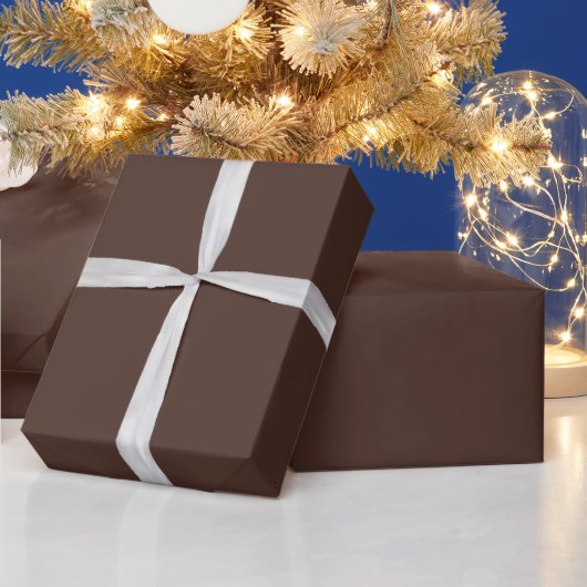 Dunkelbraun einfarbig geschenkpapier (Feiertage)