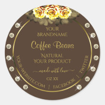 Dunkelbraun-Gold-Produktmarken Gelbe Rosen-Juwelen