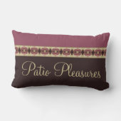 Dunkelbraun mit Burgund Kissen Für Draußen (Rückseite)