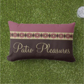 Dunkelbraun mit Burgund Kissen Für Draußen (Gras)