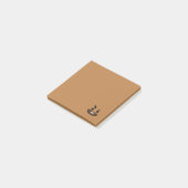 Dunkelbraun Post-it Klebezettel (angewinkelt)