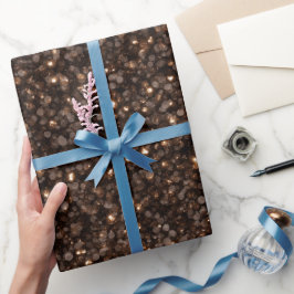 Dunkelbraun Reiche Glitterstruktur Geschenkpapier