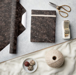 Dunkelbraun Reiche Glitterstruktur Geschenkpapier