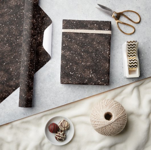 Dunkelbraun Reiche Glitterstruktur Geschenkpapier (Kunsthandwerk)
