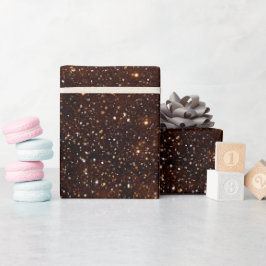 Dunkelbraun Reiche Glitterstruktur Geschenkpapier