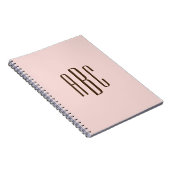 Dunkelbraun und blau, einfache Dreibuchstaben Notizblock (Rechte Seite)