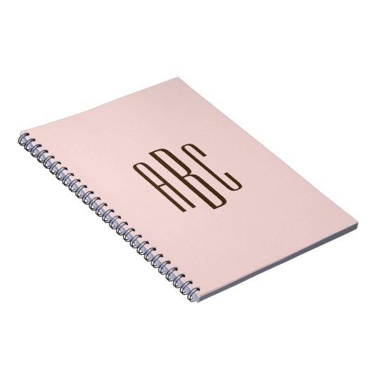 Dunkelbraun und blau, einfache Dreibuchstaben Notizblock (Rechte Seite)