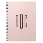 Dunkelbraun und blau, einfache Dreibuchstaben Notizblock (Vorderseite)