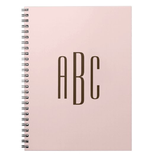 Dunkelbraun und blau, einfache Dreibuchstaben Notizblock (Vorderseite)