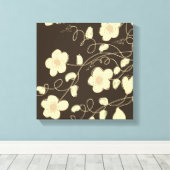 Dunkelbraun und Creme Leinwanddruck (Insitu (Holzboden))