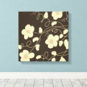 Dunkelbraun und Creme Leinwanddruck (Insitu (Holzboden))