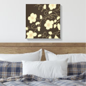 Dunkelbraun und Creme Leinwanddruck (Insitu (Schlafzimmer))