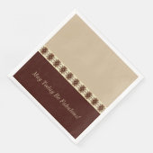 Dunkelbraun und Gold Serviette (Ecke)