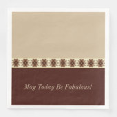 Dunkelbraun und Gold Serviette (Vorderseite)