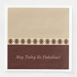 Dunkelbraun und Gold Serviette