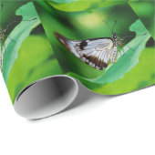 Dunkelbraun und Grauschmetterling Geschenkpapier (Rolleneckpunkt)