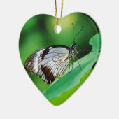 Dunkelbraun und Grauschmetterling Keramik Ornament (Links)