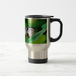 Dunkelbraun und Grauschmetterling Reisebecher
