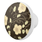 Dunkelbraun und Mandelschrank Pull Keramikknauf (Rechts)