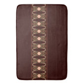 Dunkelbraun und Pfirsich Badematte (Vorderseite Vertikal)