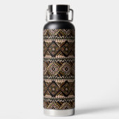 Dunkelbraun- und Schwarzmatte-Tuch Inspiriert Trinkflasche (Rückseite)