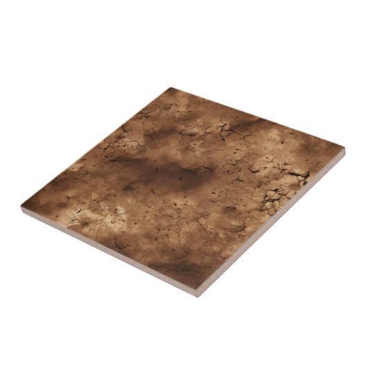 dunkelbraune 3D-Keramik Fliese (Seite)