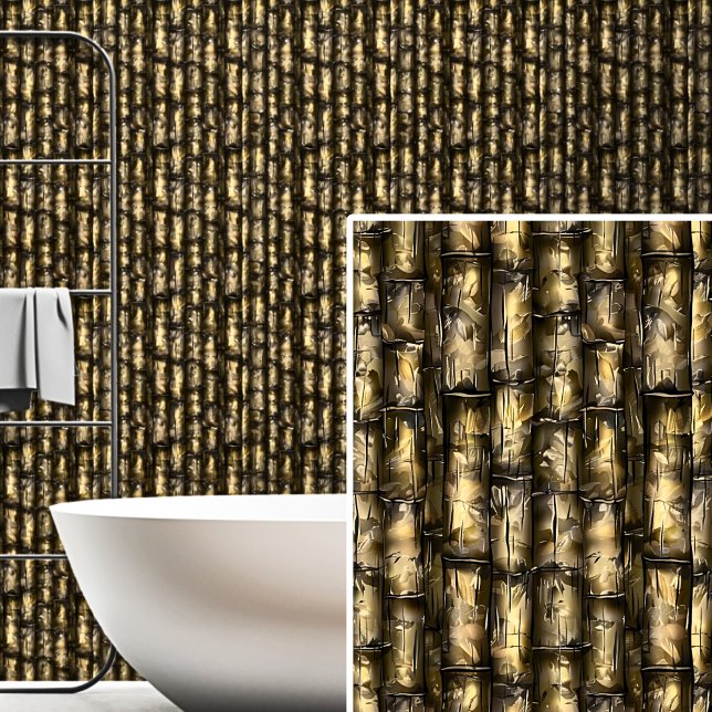 Dunkelbraune Bamboo-Mauerzaun Tapete (Von Creator hochgeladen)