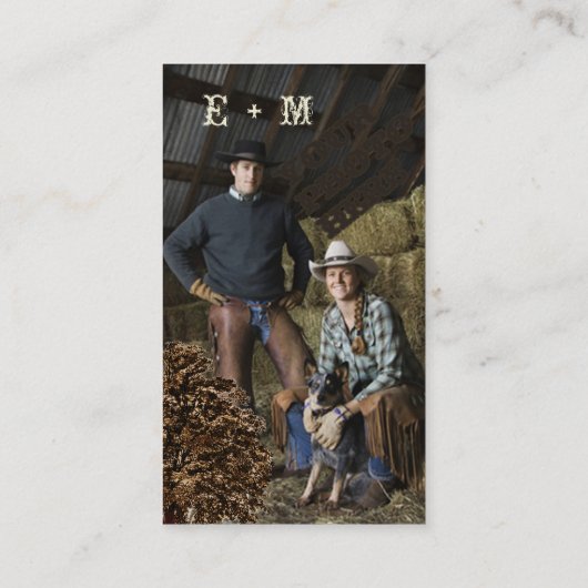 Dunkelbraune Eichenbäume Platzkarten (Rückseite)