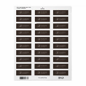 Dunkelbraune Espresso-Kalligrafie | Rücksendeadres (Vorne)