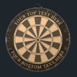 Dunkelbraune Farbtafel mit benutzerdefiniertem Tex Dartscheibe<br><div class="desc">Dartboard mit Retro-Brauntönen und zwei benutzerdefinierten Textbereichen. Sie können jede Farbe ändern,  indem Sie auf die Schaltfläche Anpassen klicken.</div>